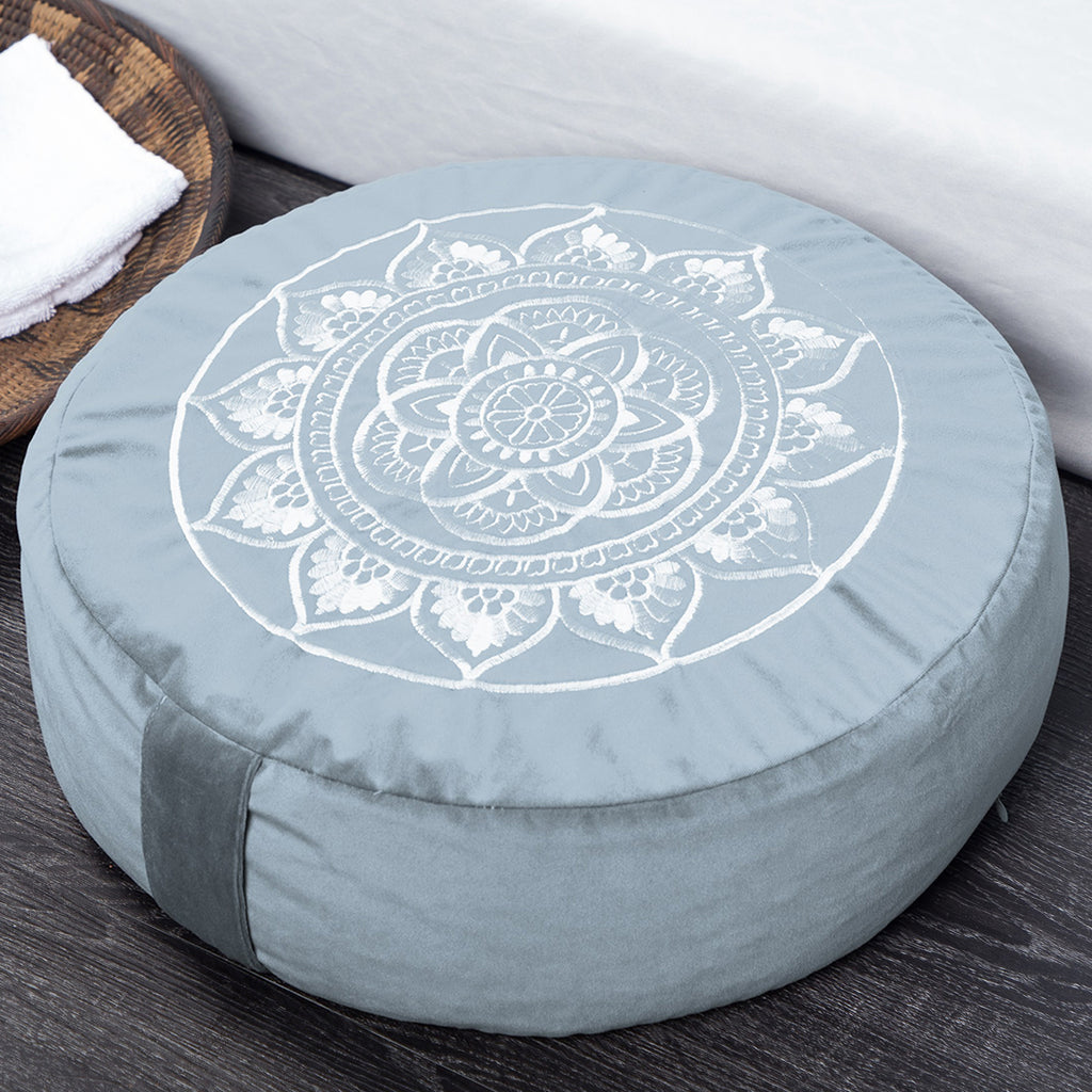  Floor Cushion Pillow Set of 2, Round Large Pillows