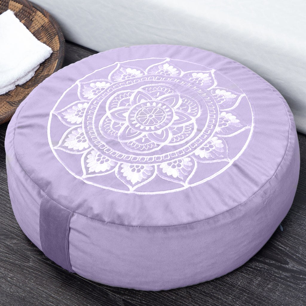  Florensi Meditation Cushion - Comfortable Floor Pillow -  Traditional Tibetan Meditation Pillow with Beautiful Velvet Cover - Large  Floor Cushion Seating for Adults - Premium Yoga Buckwheat Bolster : Home &  Kitchen
