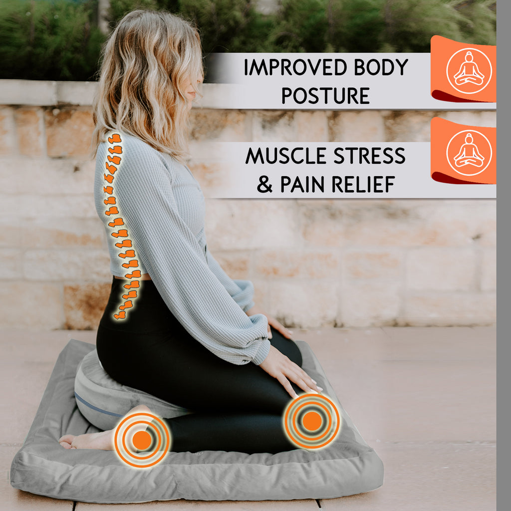 Adjustable Meditation Cushion + Meditation Mat Set – Florensi