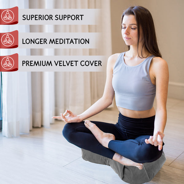 Velvet Meditation Cushion - Crescent Moon - Florensi